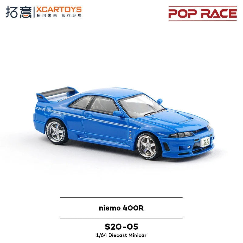 POP RACE1:64 Nissan R33 GT-R Simulation Alloy Car Model Supercar Car Model Small Scale Collection Ornament