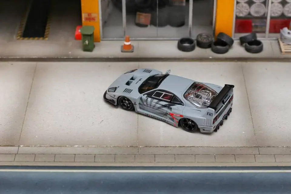 GHOST PLAYER 1:64 Ferrari LBWK F40 Grey Alloy Diecast Car Model Collection